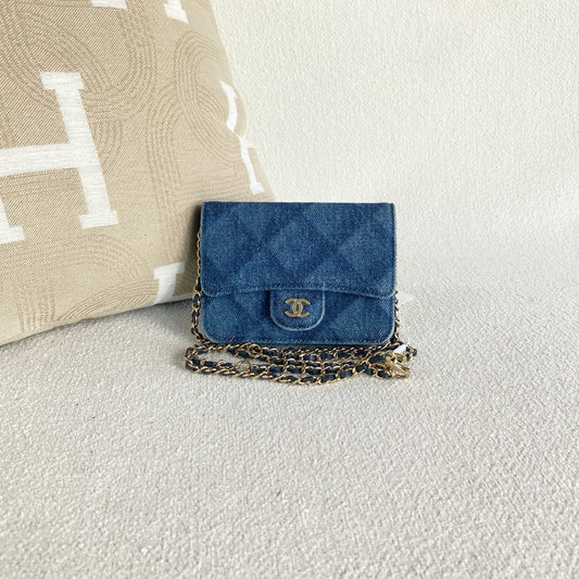 Chanel - Waist bag - Denim - Jeans - Blue - (mini)