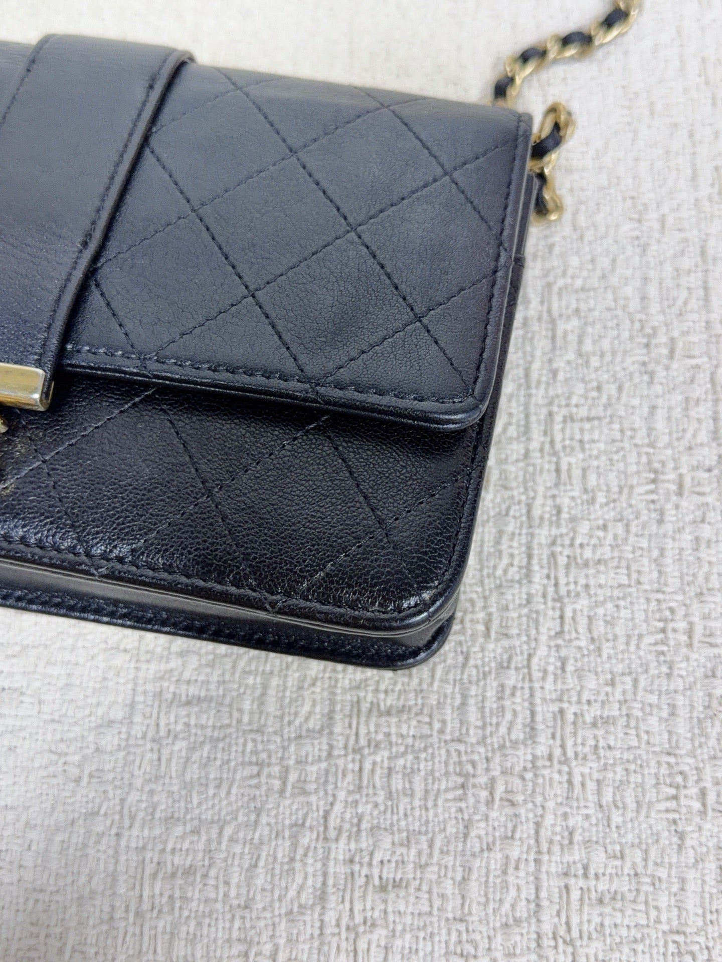 Chanel - Wallet on Chain - Calfskin - Black - (mini)