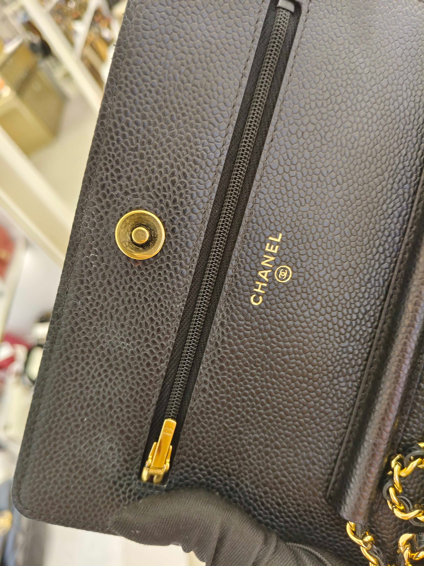 Chanel - Wallet on Chain - Leather - Black - (mini)
