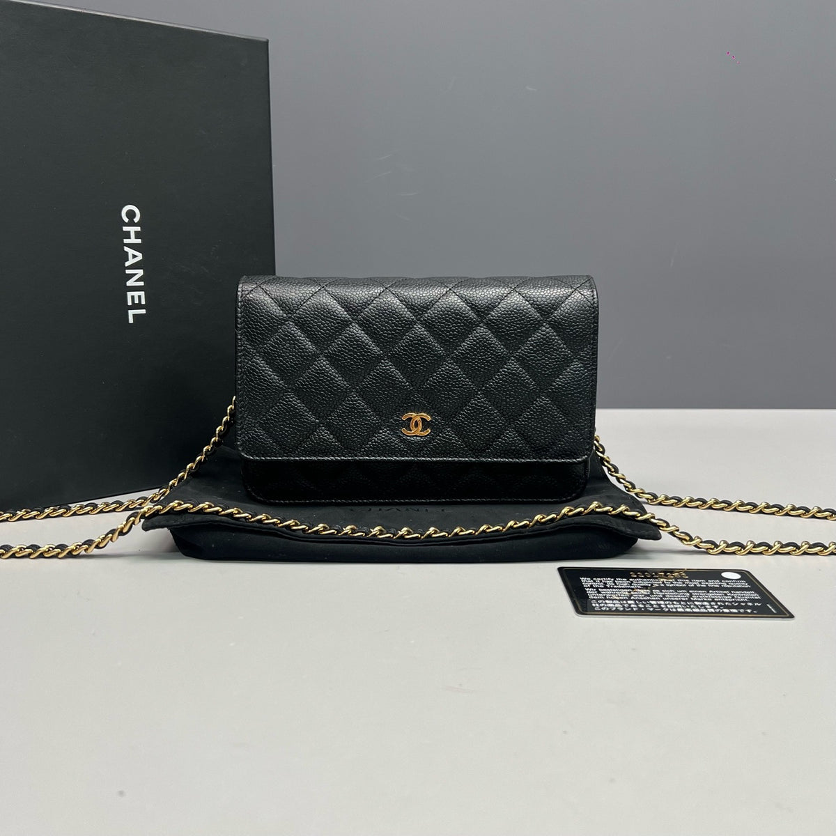 Chanel - Wallet on Chain - Leather - Black - (small)