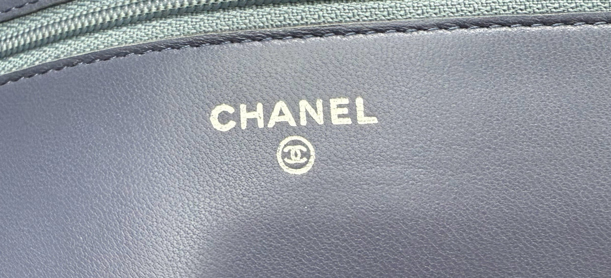Chanel - Wallet on Chain - Leather - Blue - (small)