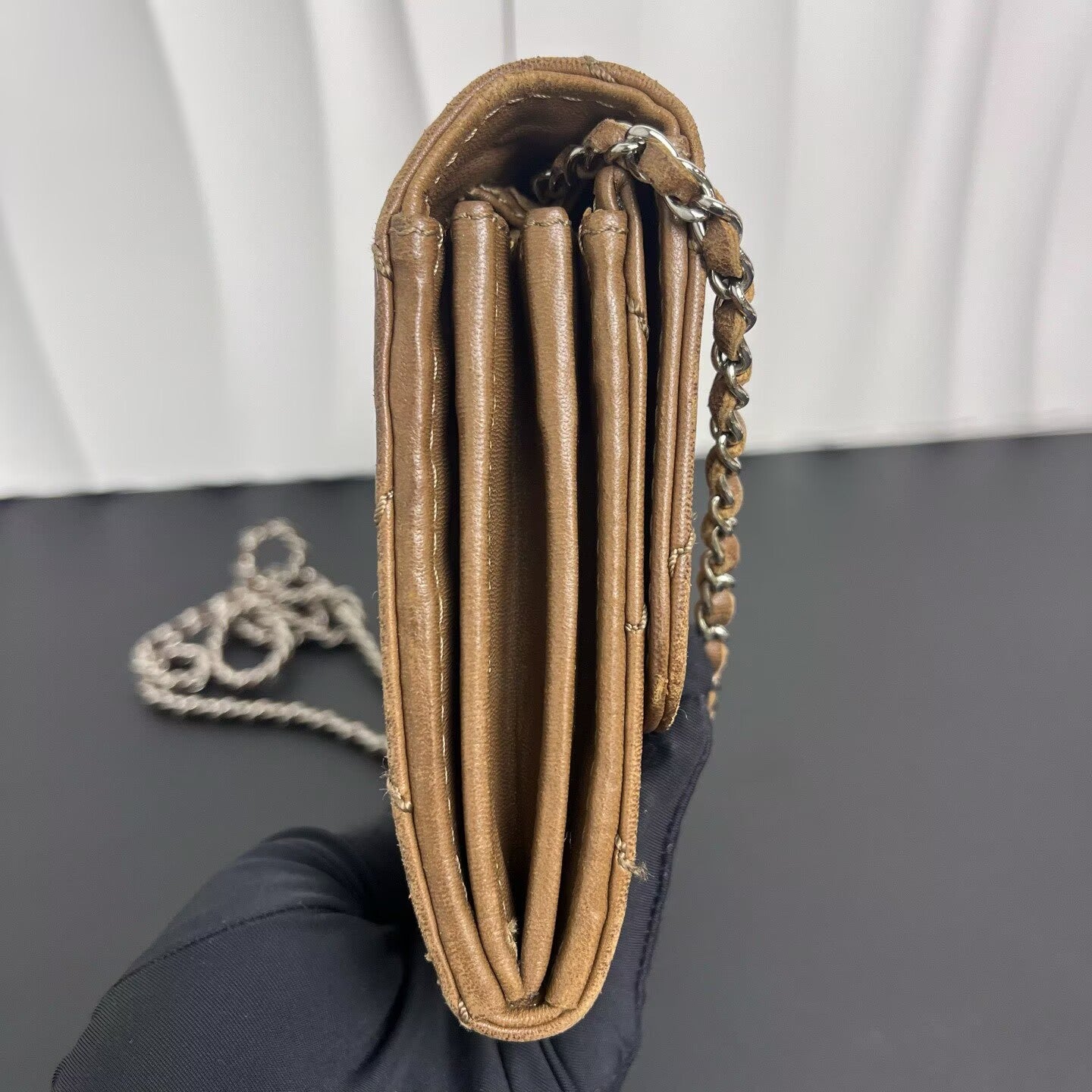 Chanel - Wallet on Chain - Leather - Brown - (mini)