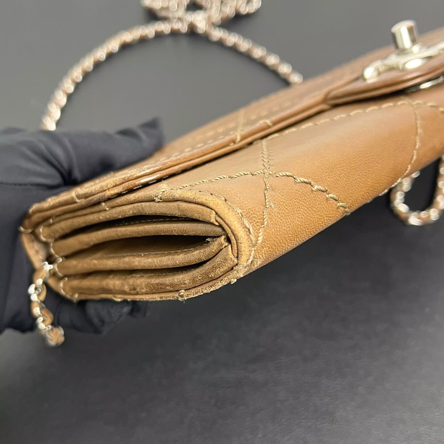 Chanel - Wallet on Chain - Leather - Brown - (mini)
