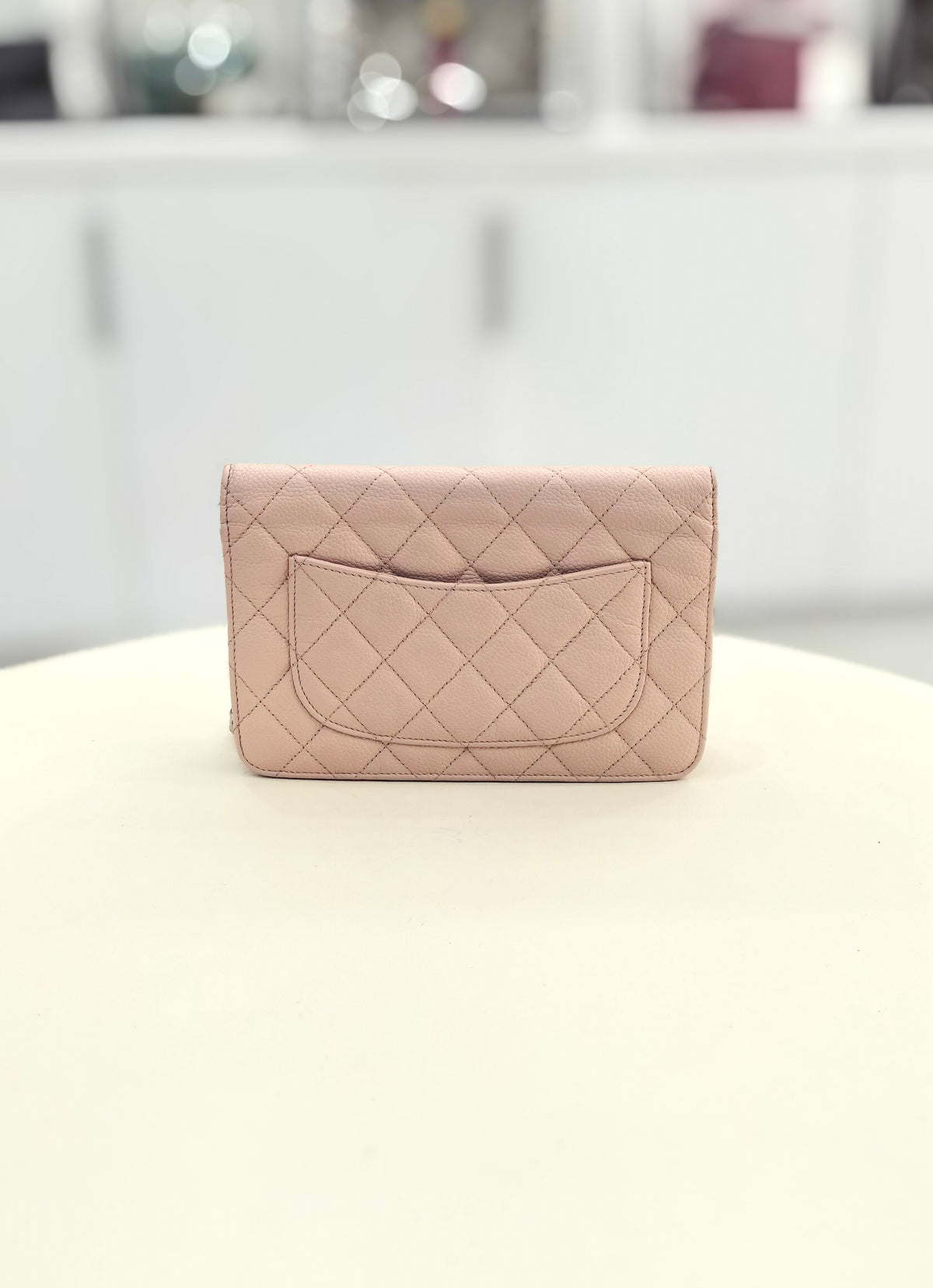 Chanel - Wallet on Chain - Leather - Pink - (small)
