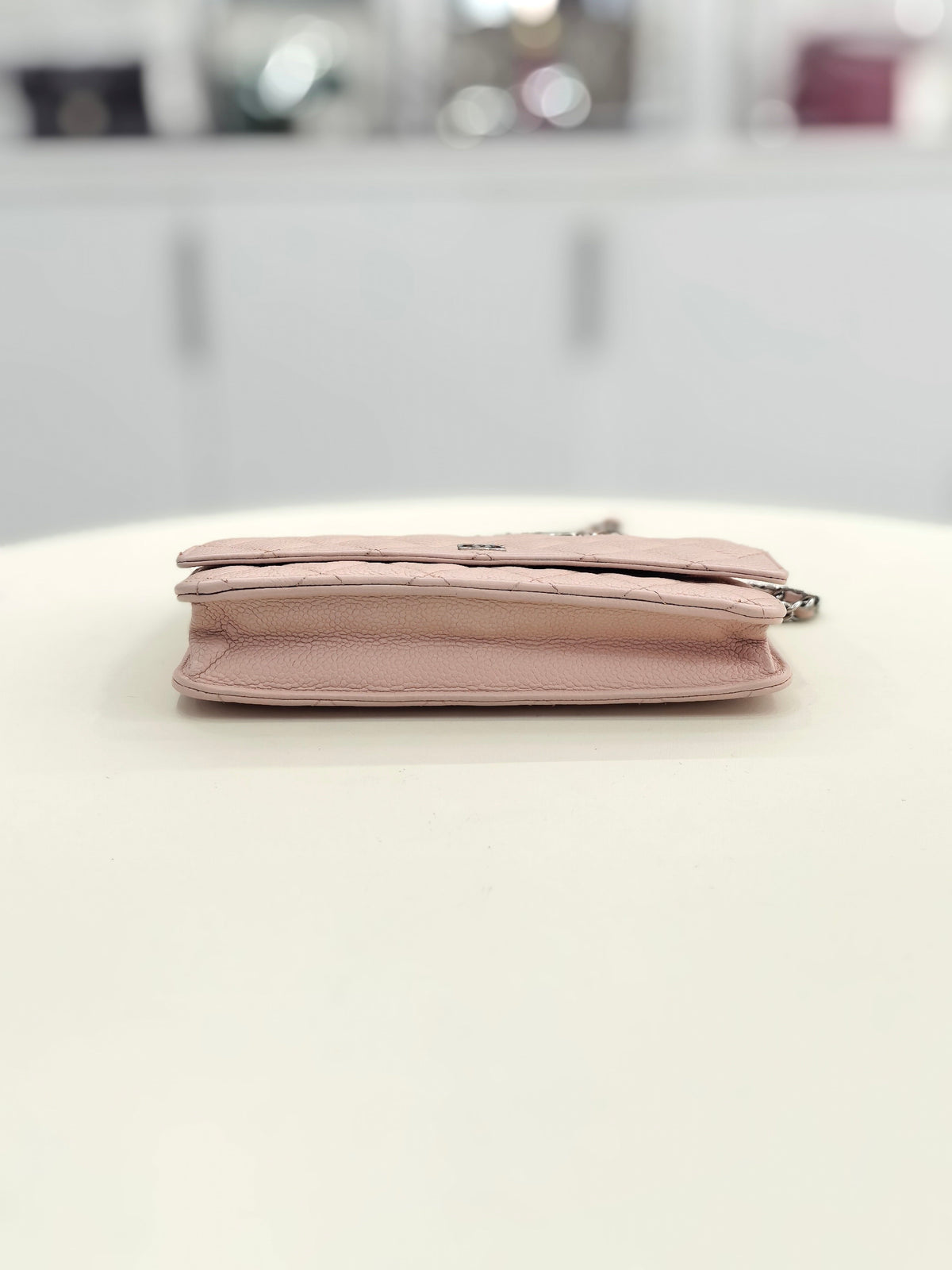 Chanel - Wallet on Chain - Leather - Pink - (small)