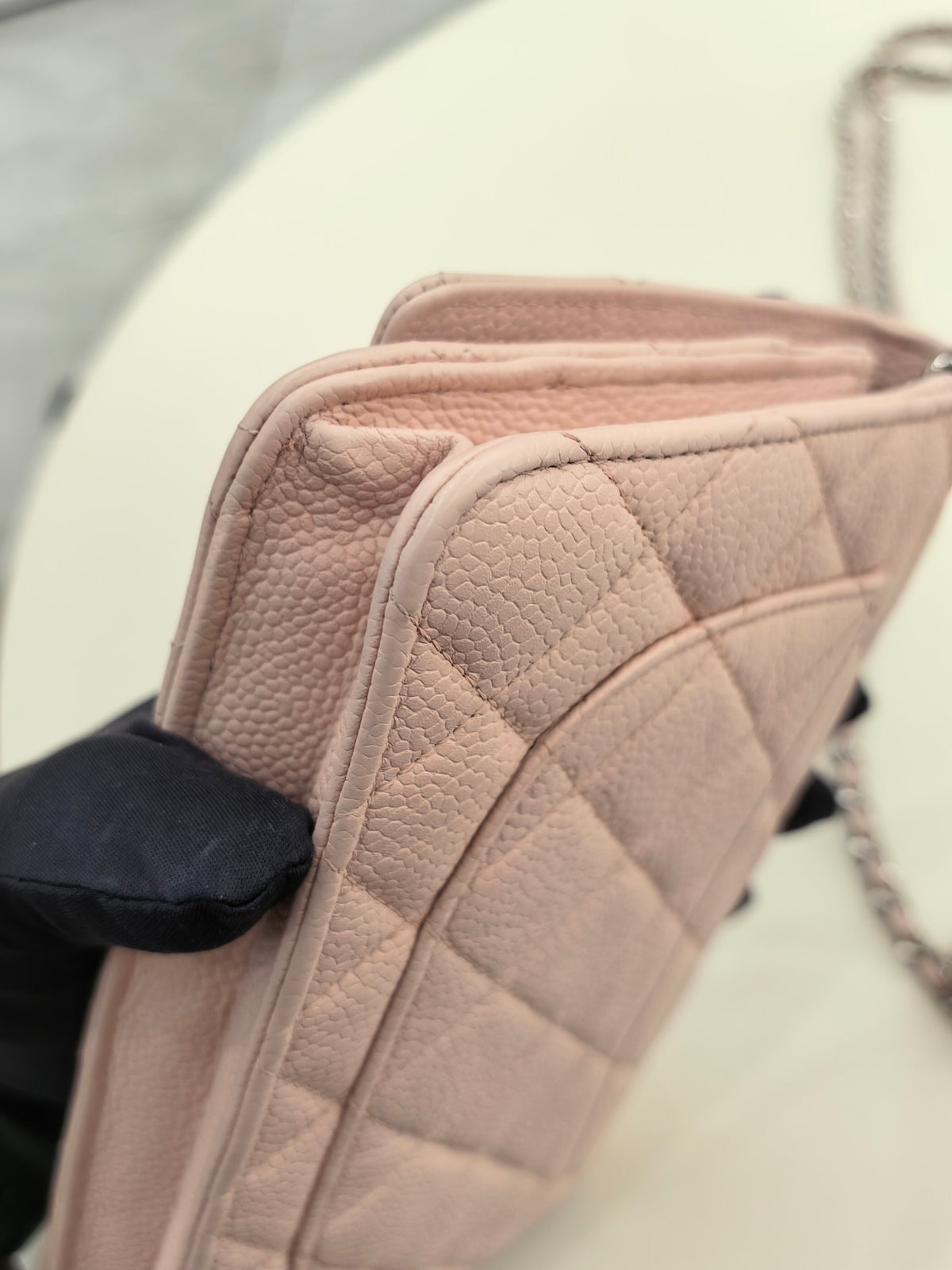 Chanel - Wallet on Chain - Leather - Pink - (small)