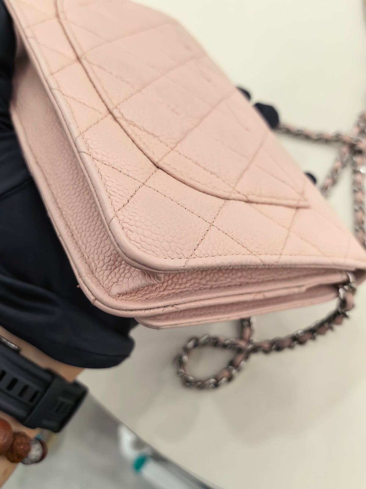 Chanel - Wallet on Chain - Leather - Pink - (small)