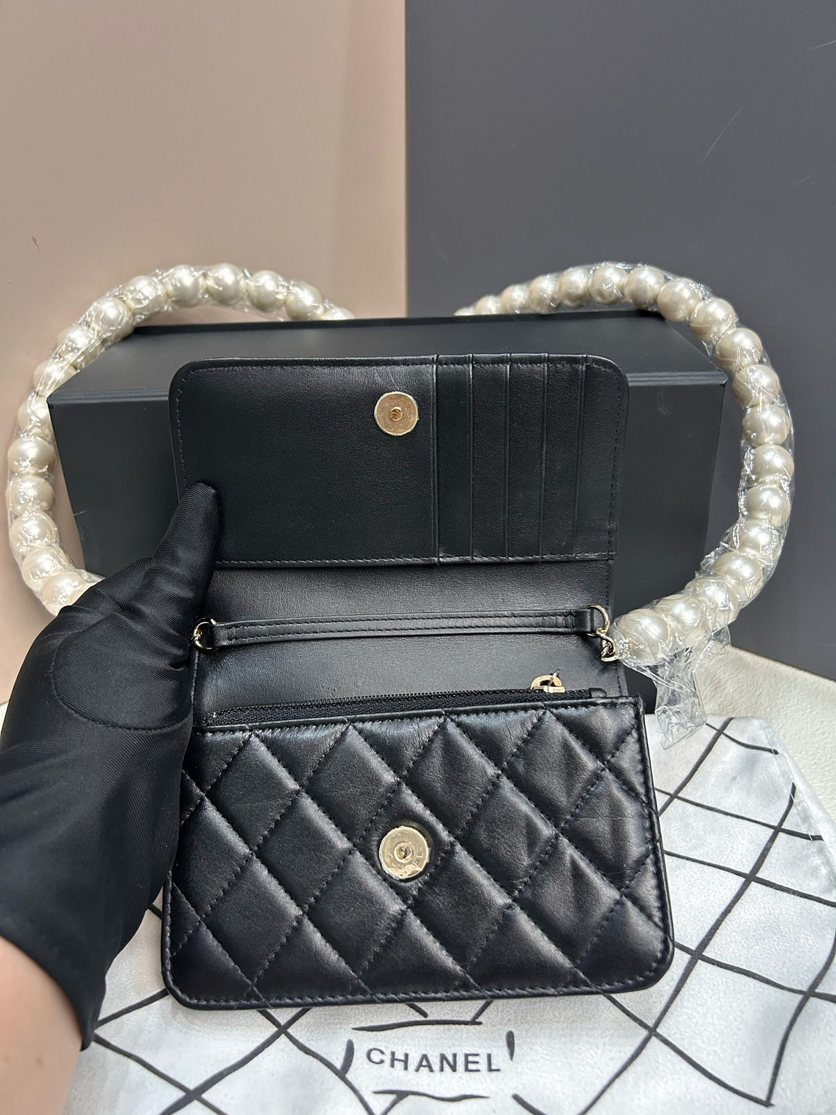 Chanel - Wallet on Chain Mini - Leather - Black - (mini)