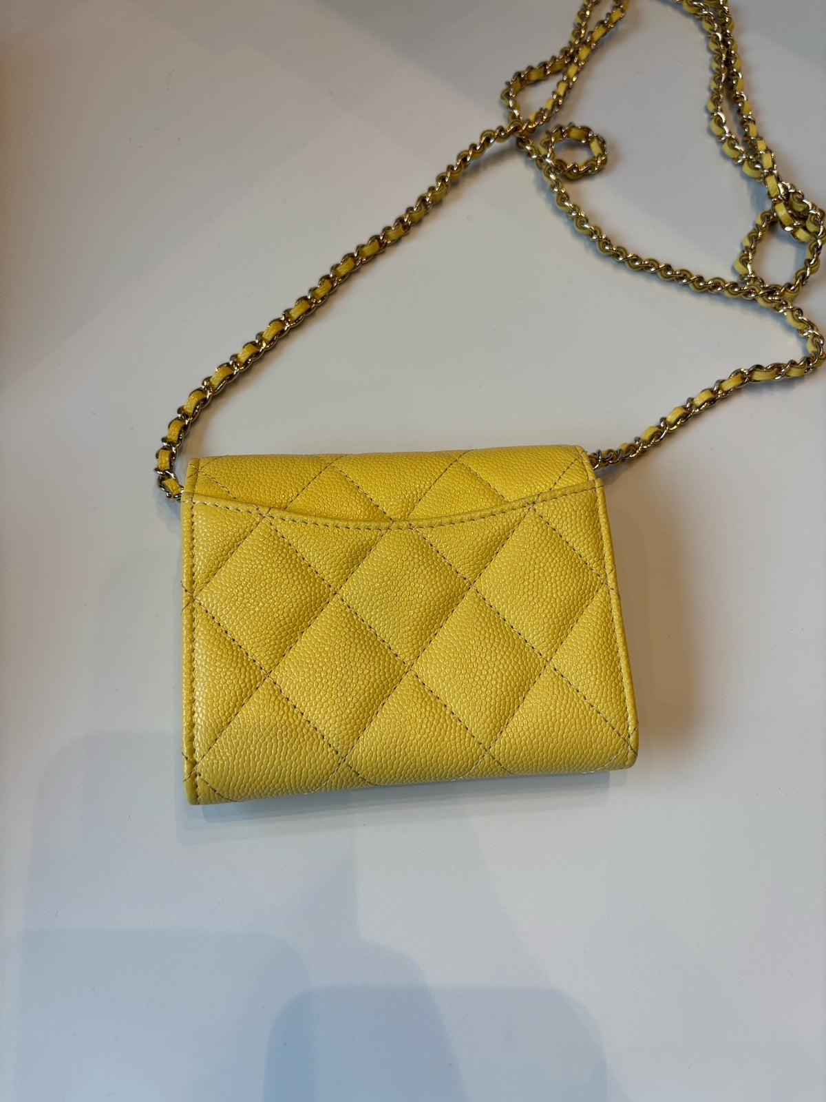Chanel - Wallet on Chain Mini - Leather - Yellow - (mini)