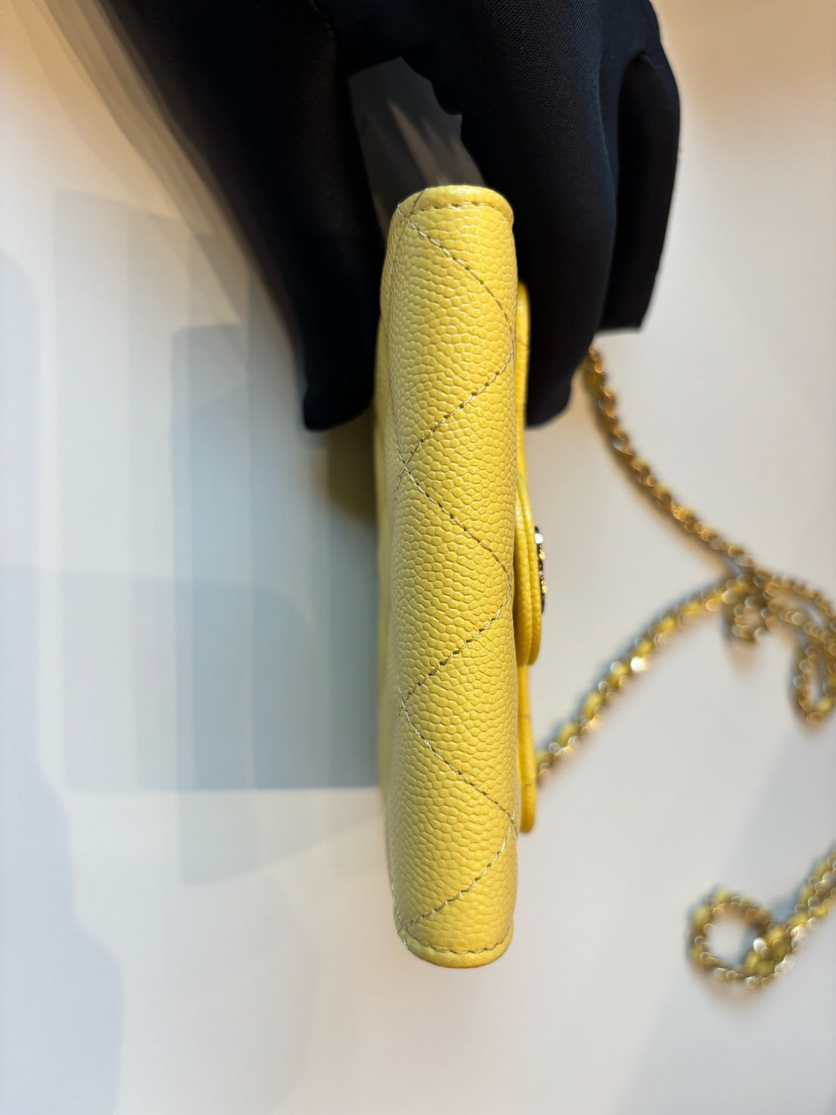 Chanel - Wallet on Chain Mini - Leather - Yellow - (mini)
