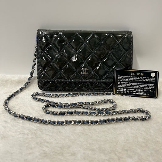 Chanel - Wallet On Chain - Patent leather - Blue - (mini)