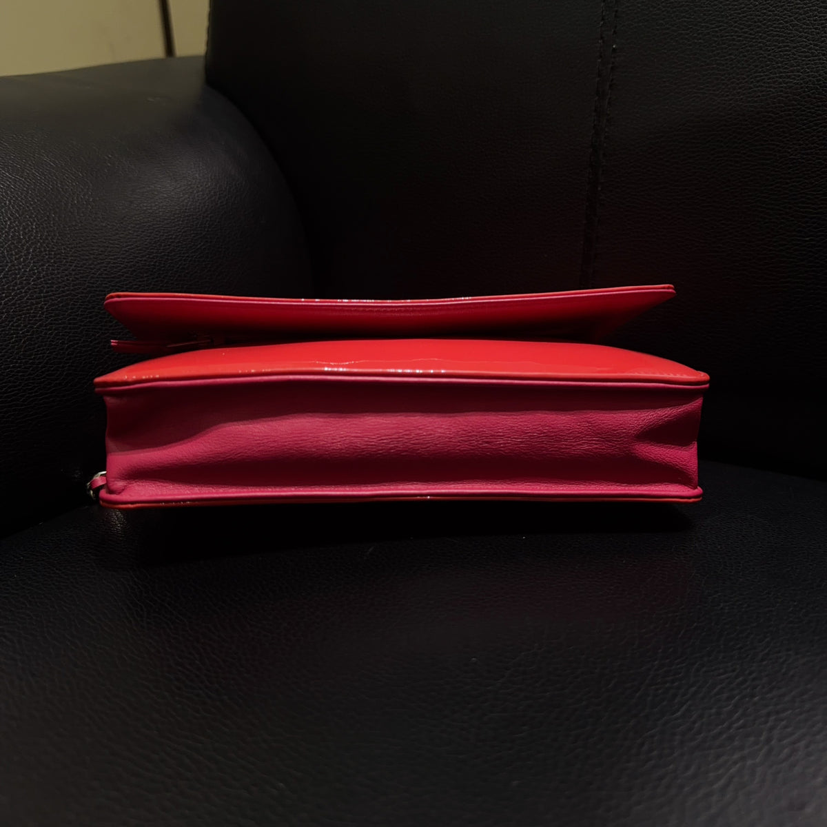 Chanel - Wallet on Chain - Patent leather - Red - (small)