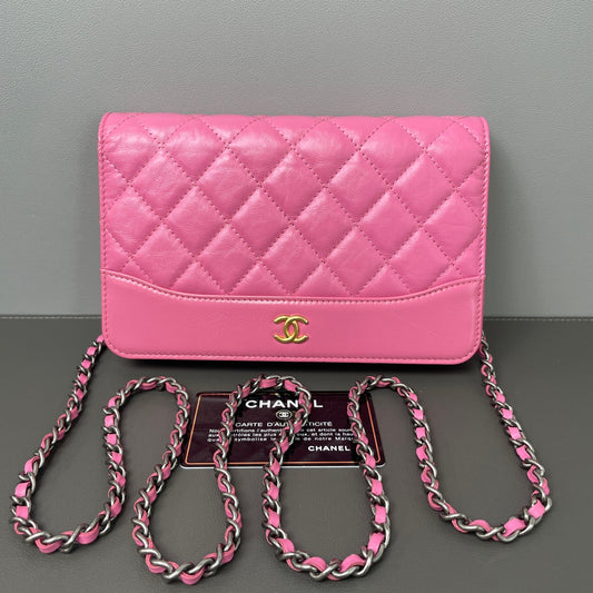 Chanel Wallet On Chain (WOC) Leather Pink - view 1