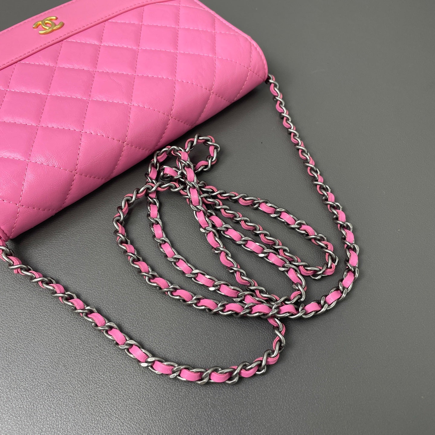 Chanel Wallet On Chain (WOC) Leather Pink - view 7
