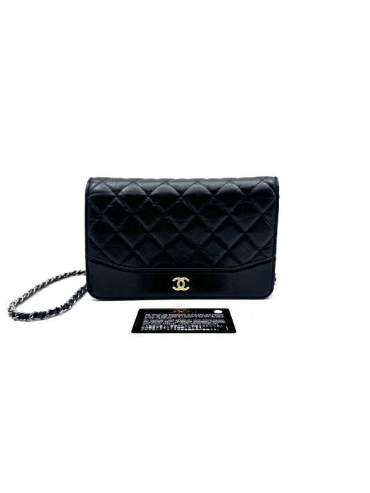 Chanel - Wallet on Chain (WOC) - Calfskin leather - Black - (Mini)