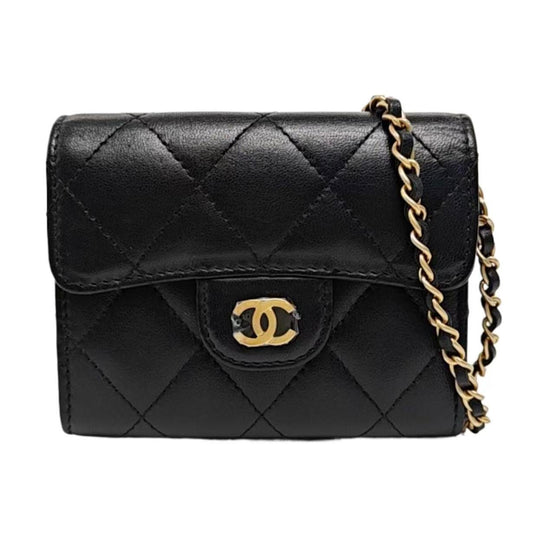 Chanel - Wallet on Chain (WOC) - Lambskin leather - Black - (mini)