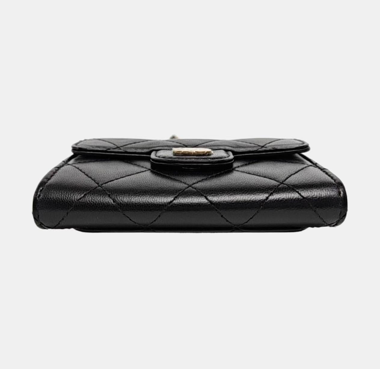 Chanel - Wallet on Chain (WOC) - Lambskin leather - Black - (mini)
