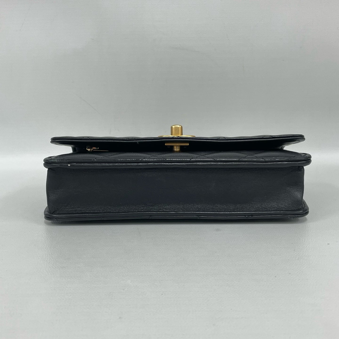 Chanel - Wallet on Chain (WOC) with Lion Pendants - Lambskin leather - Black with Gold-Tone Hardware - (mini)
