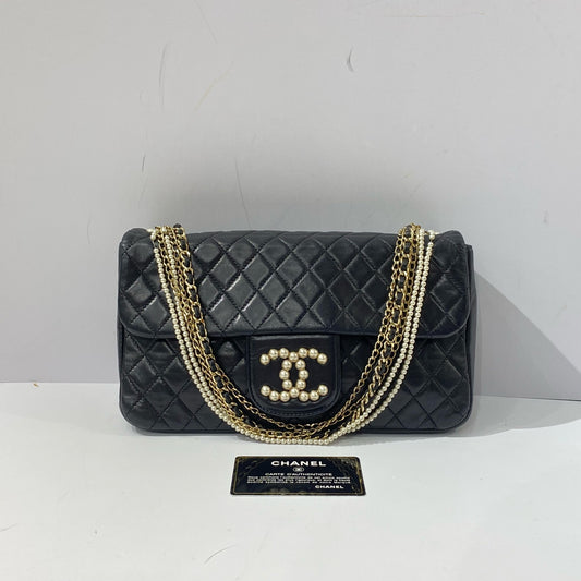 Chanel - Westminster CF - Lambskin leather - Black - (medium)