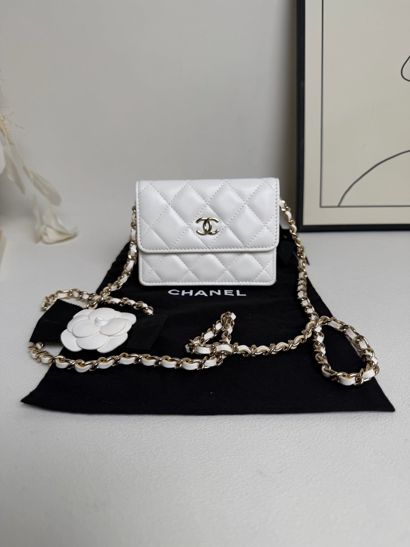 Chanel - WOC - Lambskin - White - (mini)