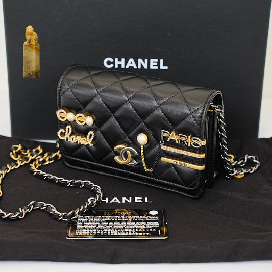 Chanel - WOC - Leather - Black - (mini)