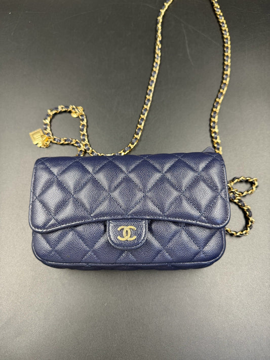 Chanel - WOC - Leather - Blue - (mini)