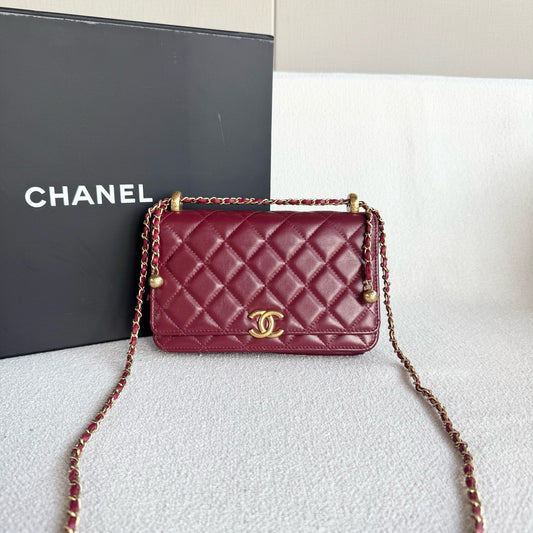 Chanel - WOC - Leather - Burgundy - (mini)