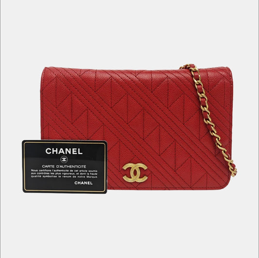 Chanel - WOC - Leather - Red - (mini)