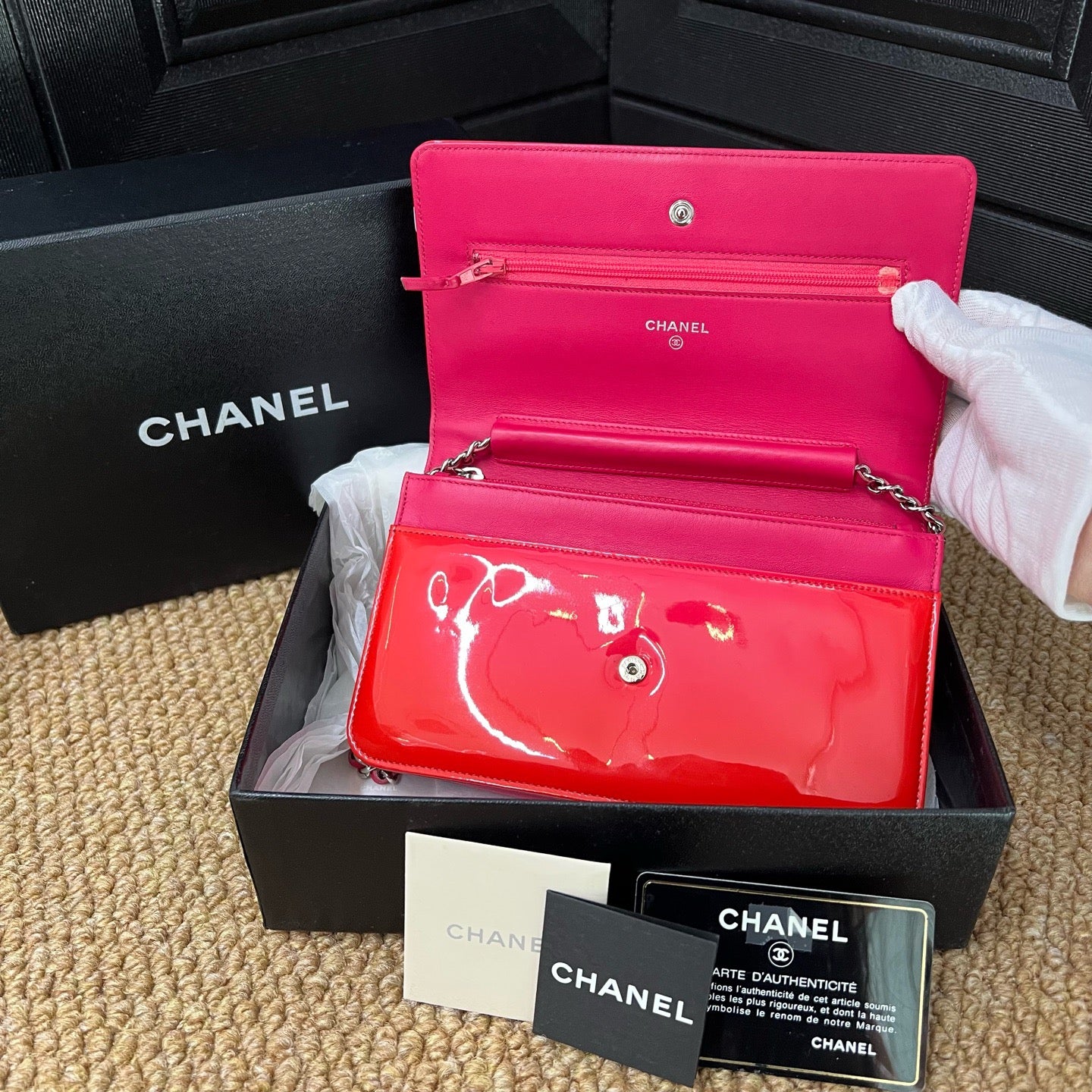 Chanel - WOC - Patent leather - Orange - (mini)