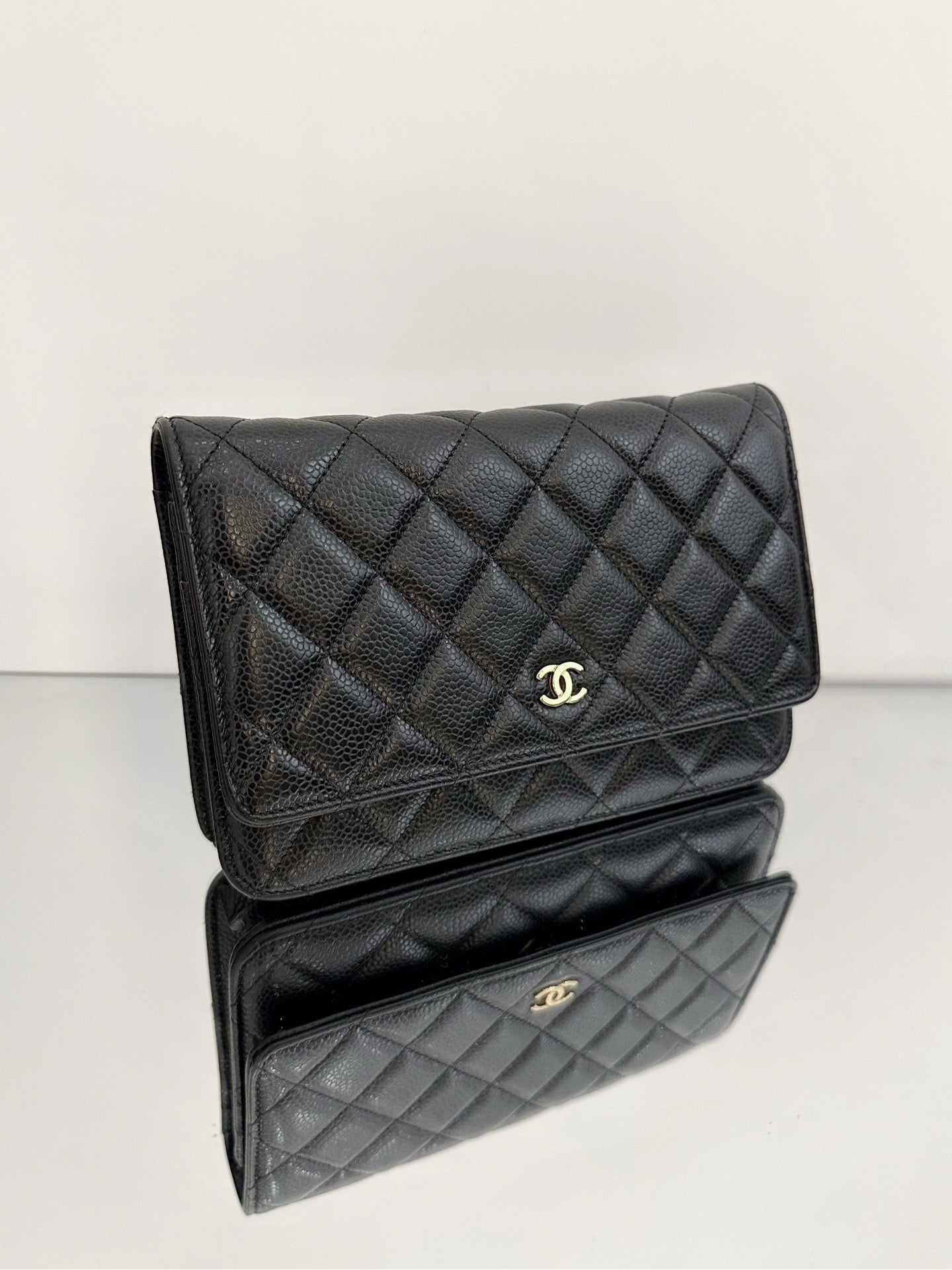 Chanel - WOC (Wallet on Chain) - Caviar leather - Black - (mini)