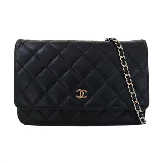 Chanel - WOC (Wallet on Chain) - Lambskin leather - Black - (mini)