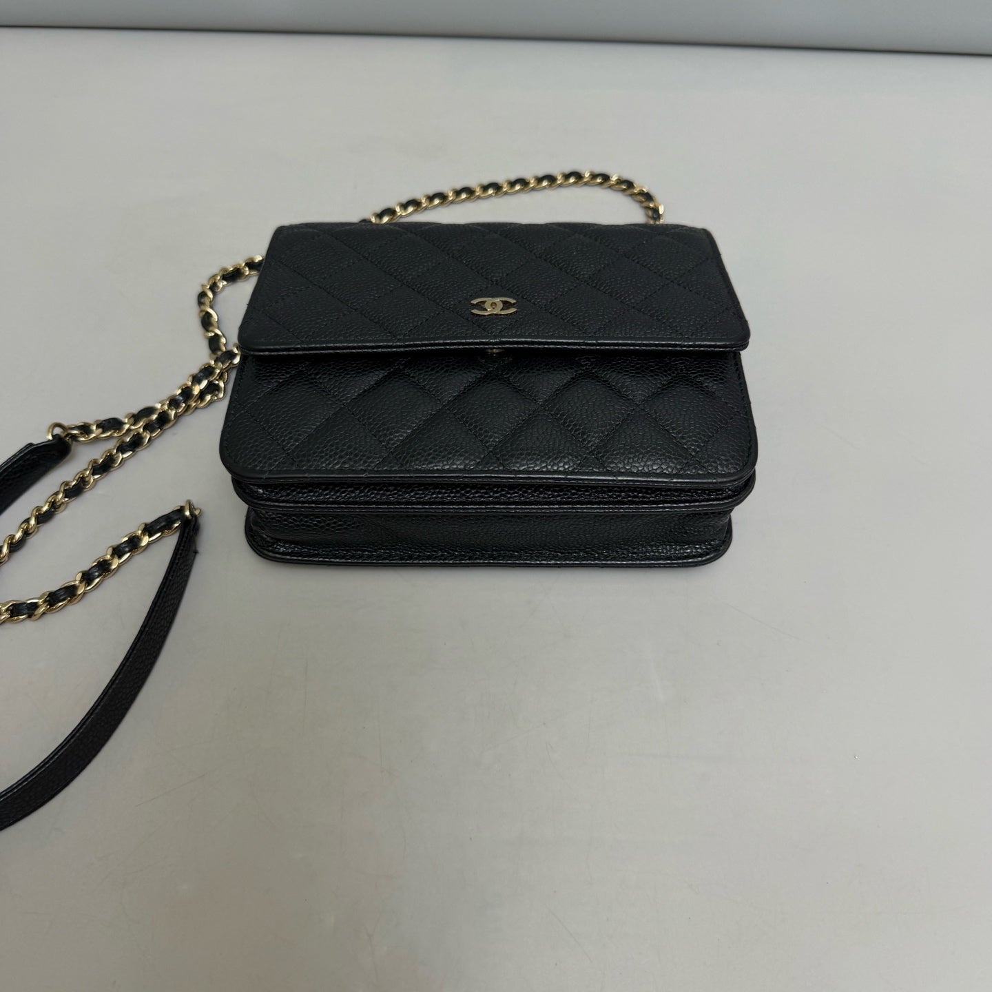 Chanel - WOC (Wallet on Chain) - Leather - Black - (mini)