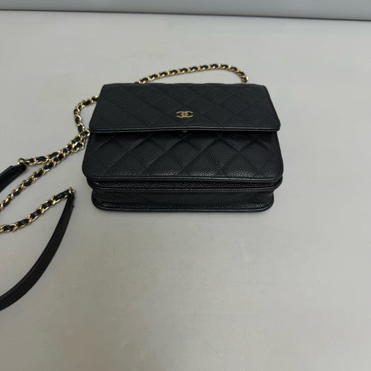 Chanel - WOC (Wallet on Chain) - Leather - Black - (mini)