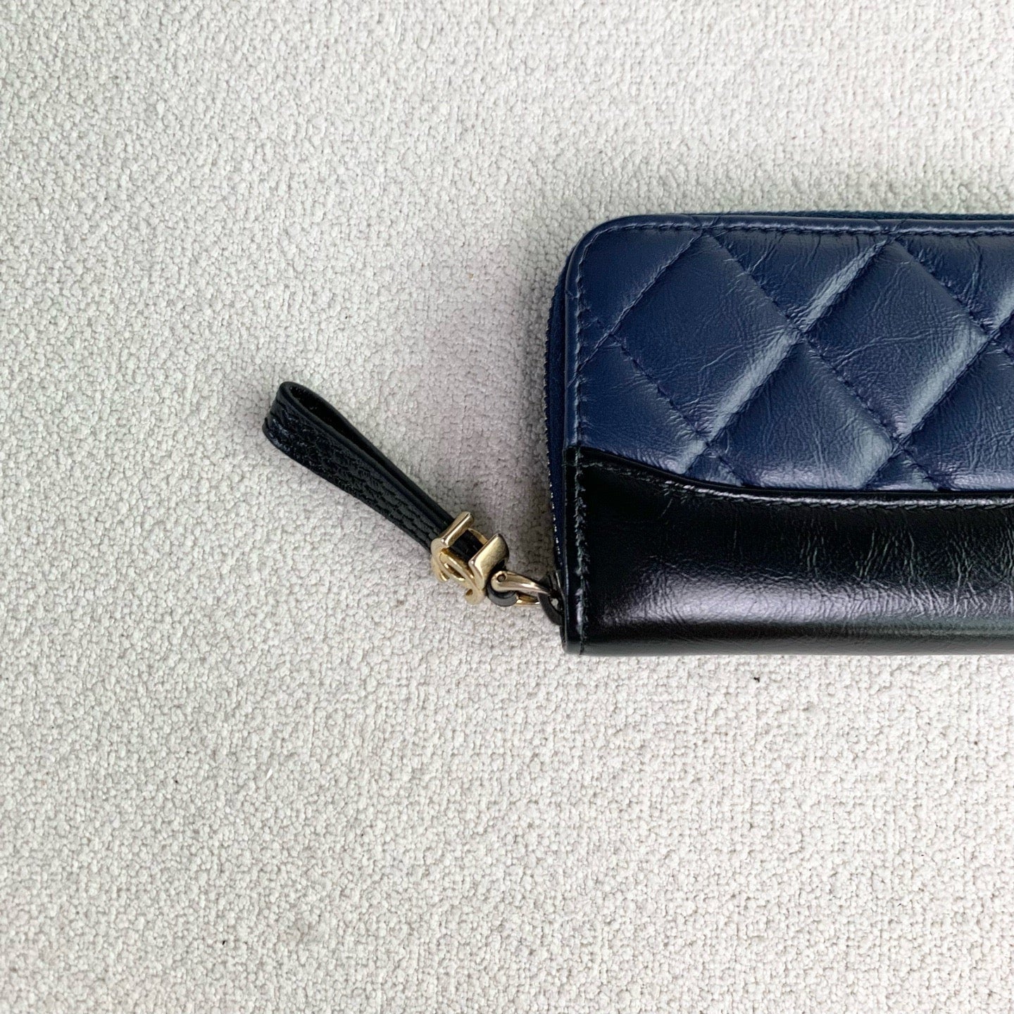 Chanel - Zip Coin Purse - Leather - Blue - (mini)
