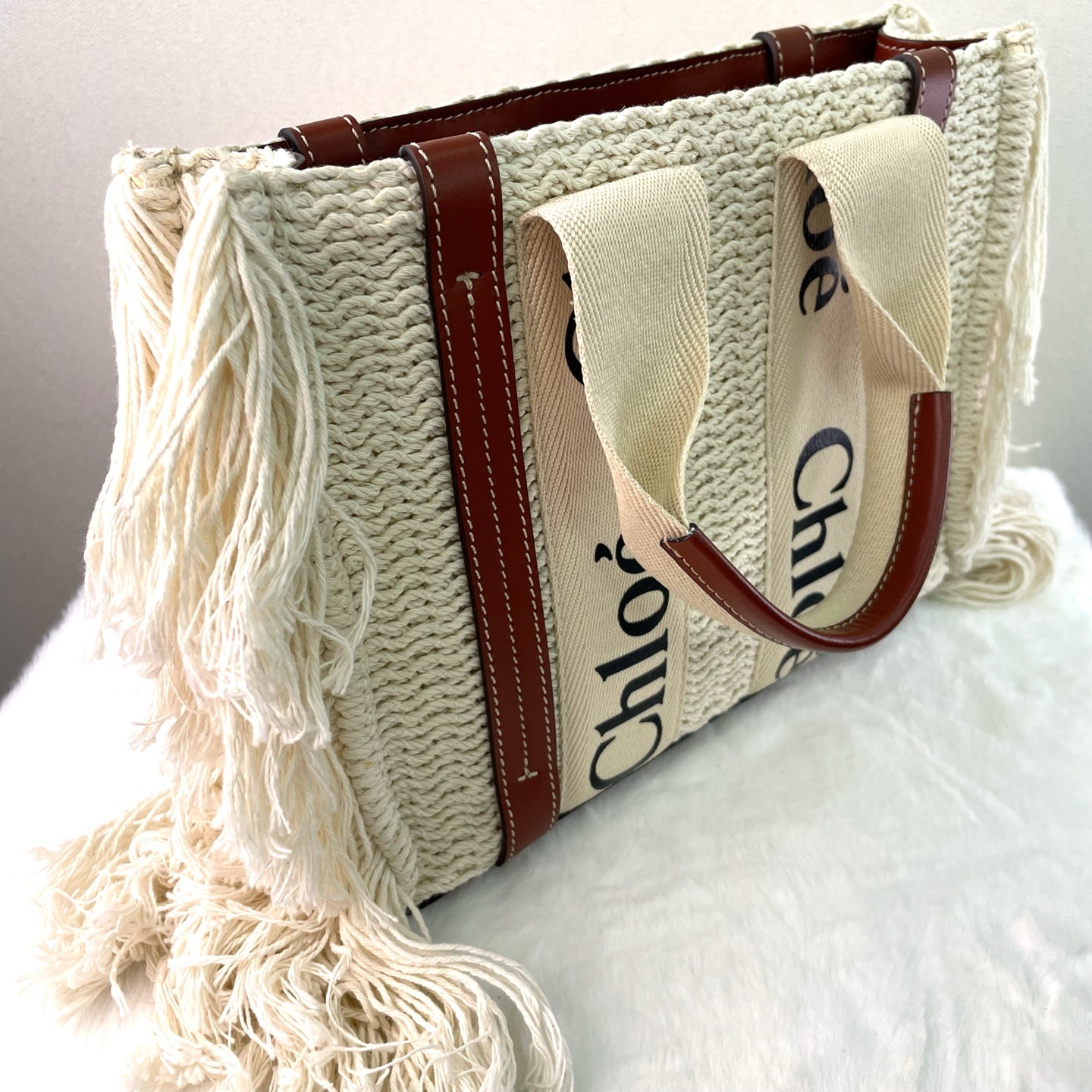 Chloé - Woody - Cotton - Beige - (Small)
