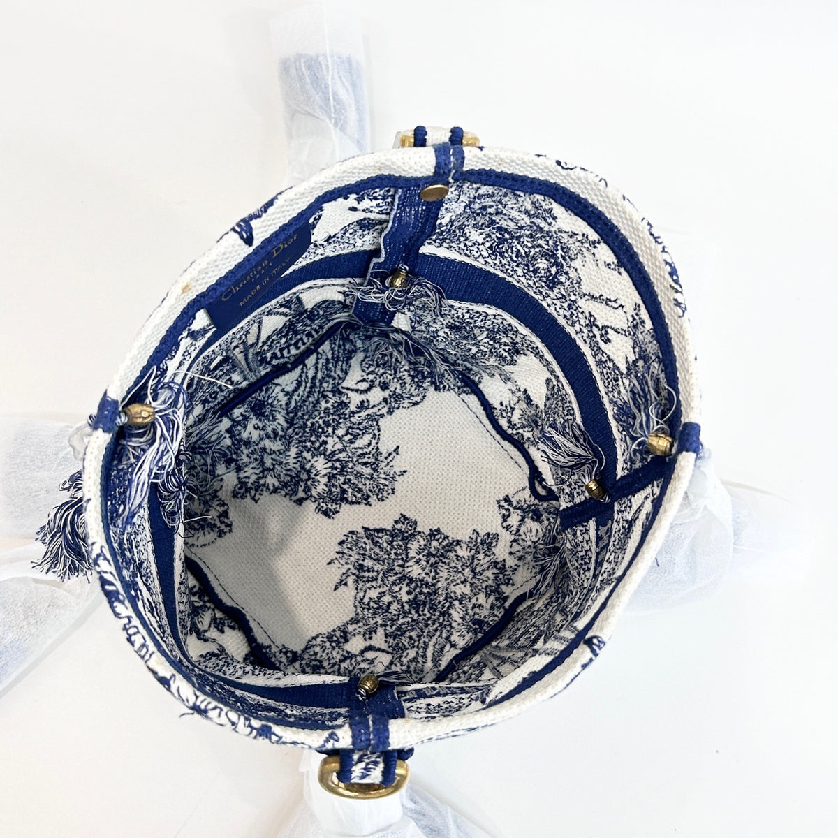 Christian Dior - D-Bubble Bucket Bag - Cloth - Navy - (mini)