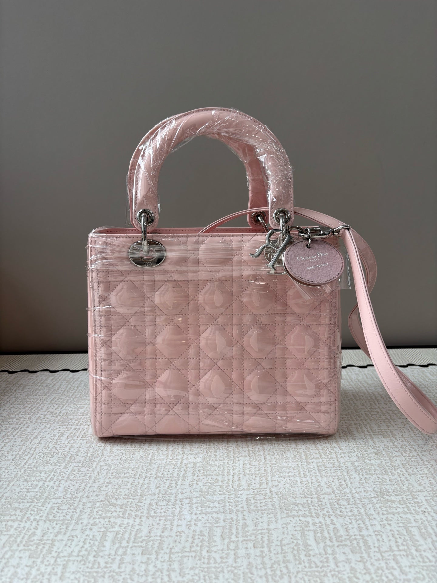 Christian Dior - Lady Dior - Patent leather - Pink - (small)