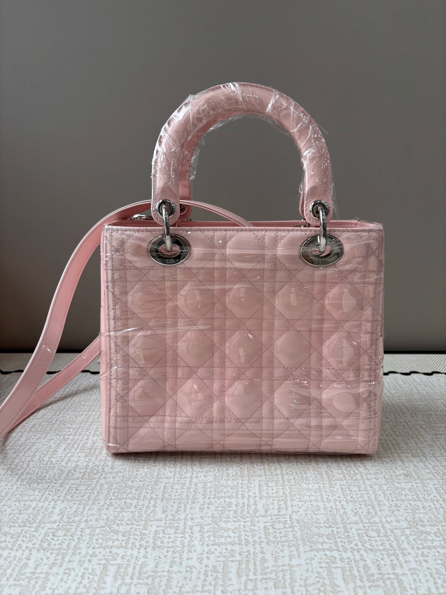 Christian Dior - Lady Dior - Patent leather - Pink - (small)