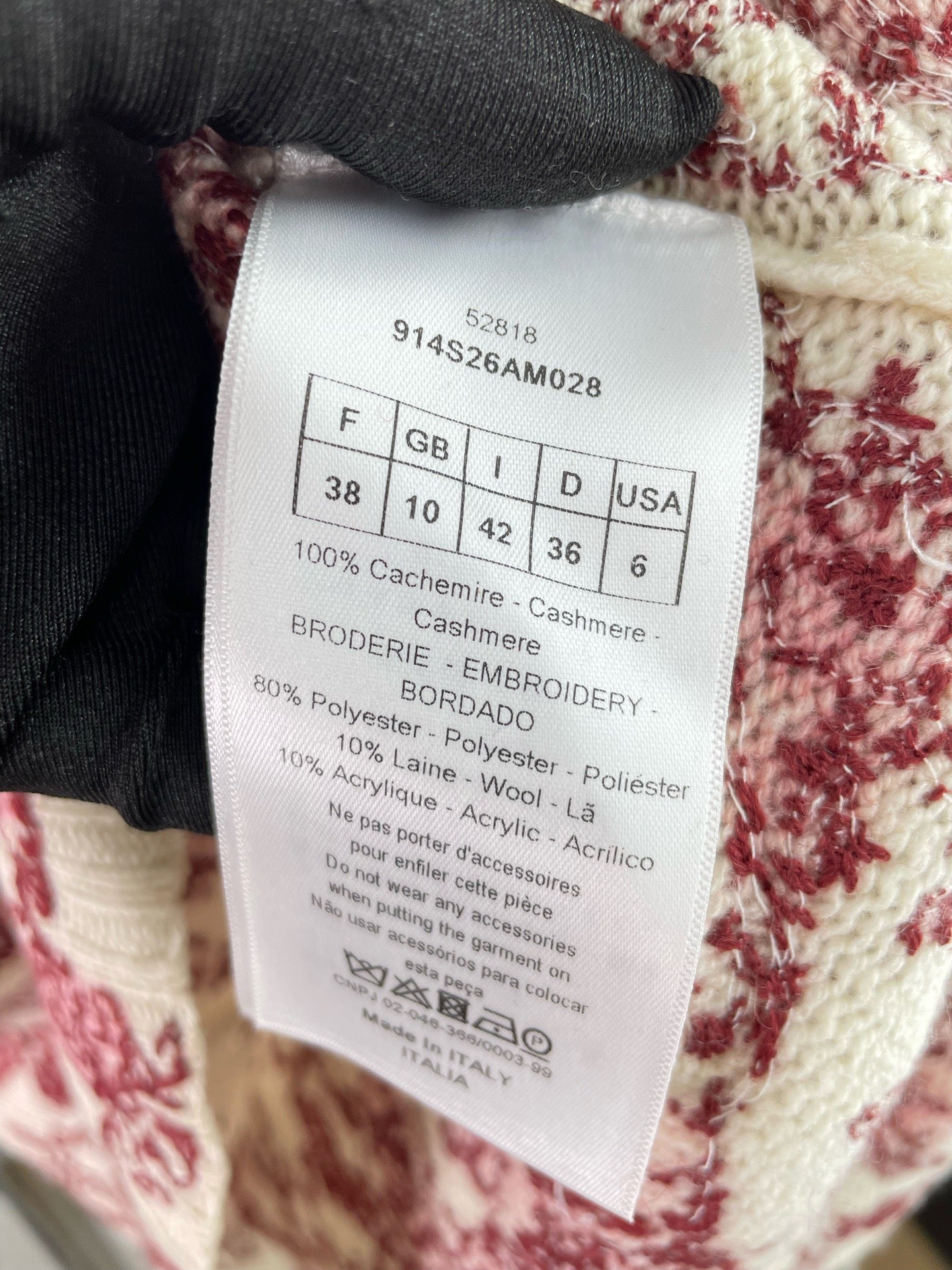 Christian Dior - Other - Cashmere - Red - (38)