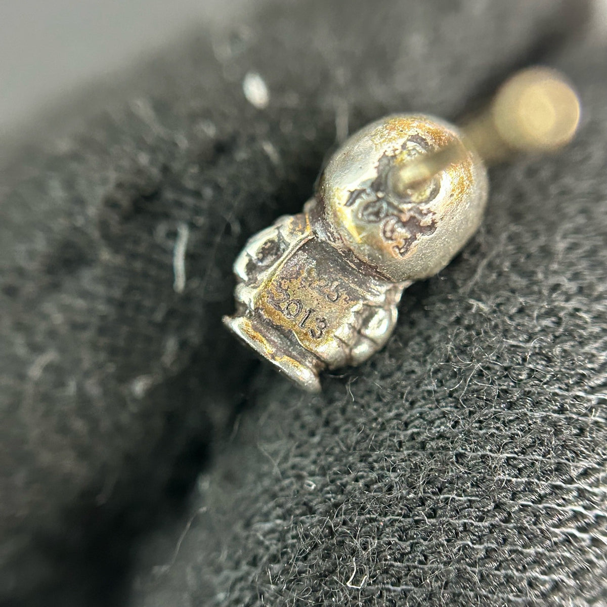 Chrome Hearts - Foti Delphino Skull Stud Earrings - Sterling silver (925). - Silver