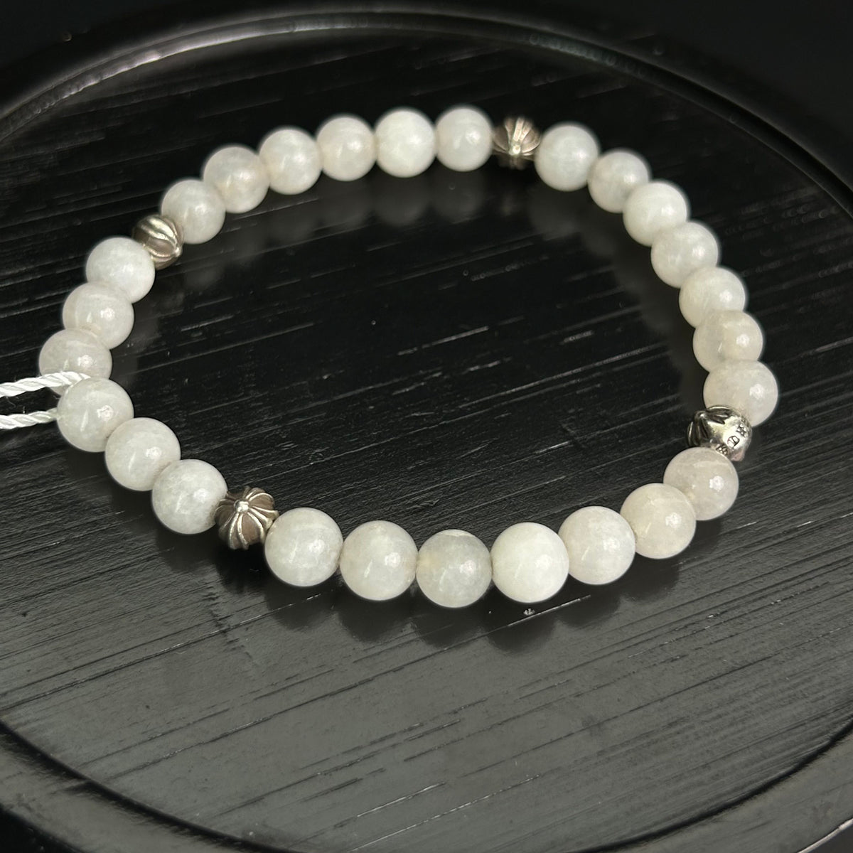 Chrome Hearts - Other - Sterling silver accents with white chalcedony beads - White