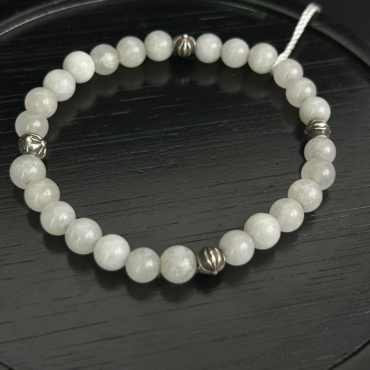 Chrome Hearts - Other - Sterling silver accents with white chalcedony beads - White