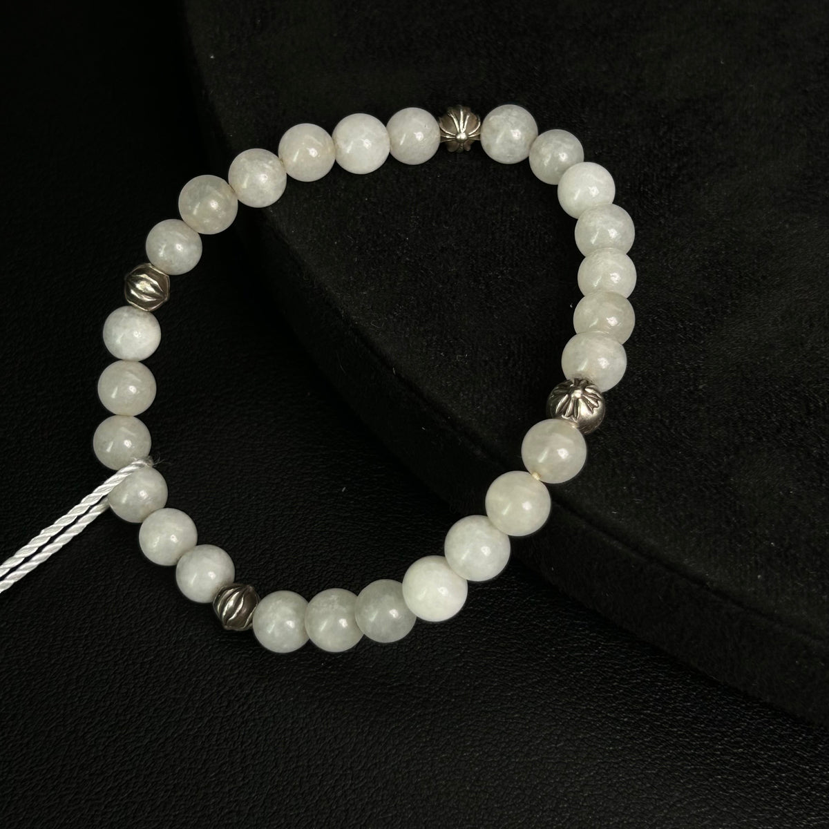 Chrome Hearts - Other - Sterling silver accents with white chalcedony beads - White