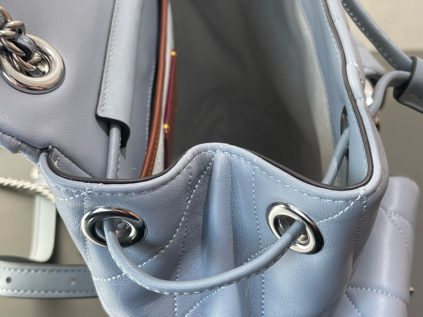 Coach - Tabby Backpack - Leather - Blue-Grey with Silver-Tone Hardware - (mini)