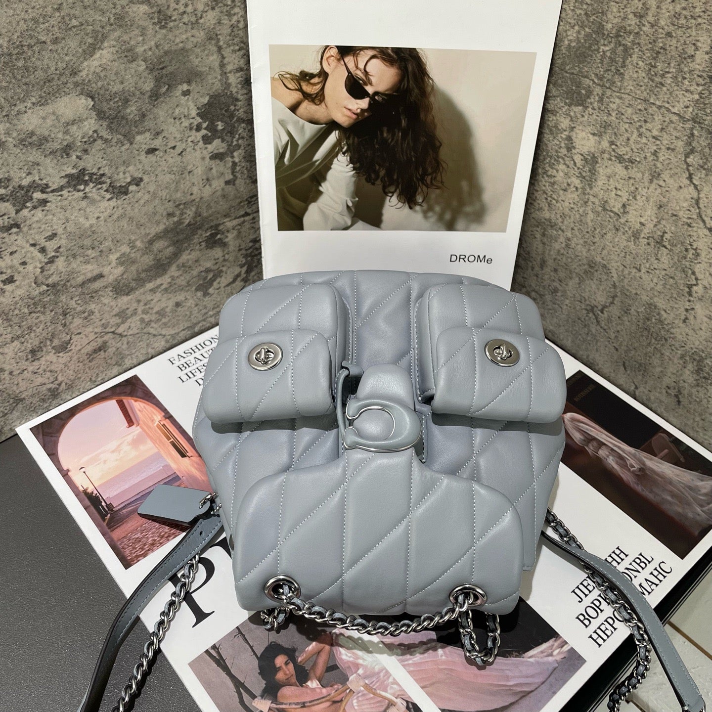 Coach - Tabby Backpack - Leather - Grey - (mini)