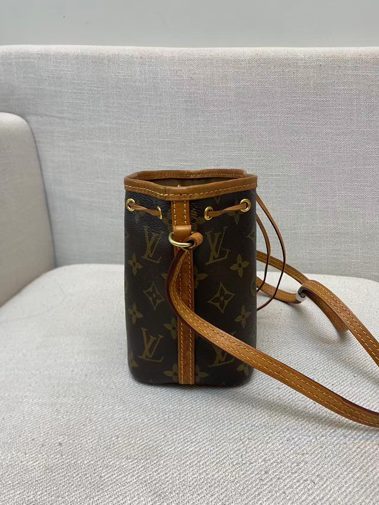 Louis Vuitton - Nano Noe - Monogram coated canvas with natural cowhide leather trim - Brown - (mini)
