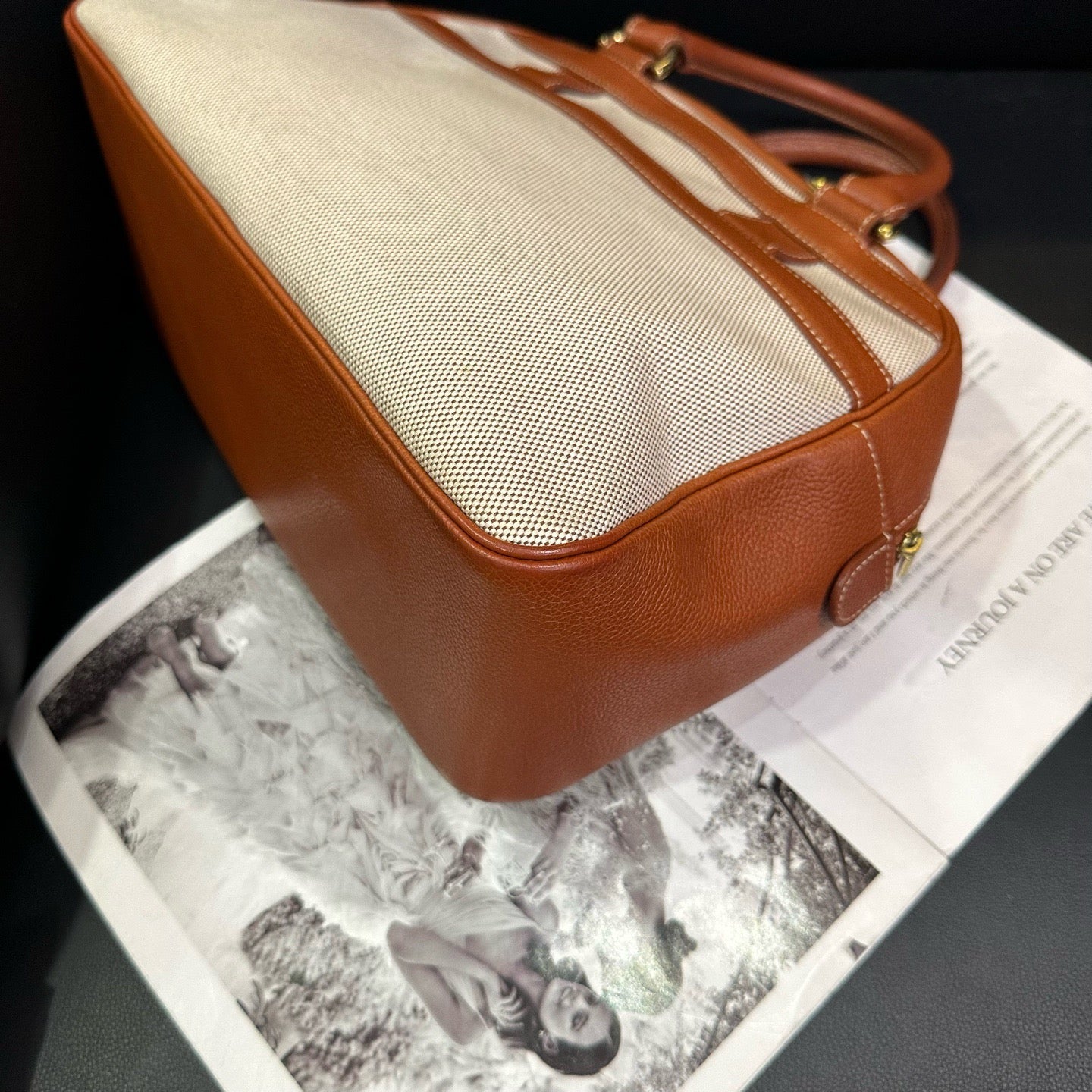 Delvaux - Boston Bag - Cloth - Brown - (medium)