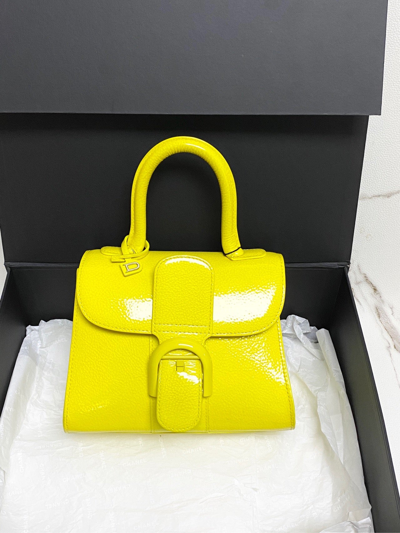 Delvaux - Brillant Mini - Patent leather - Yellow - (mini)