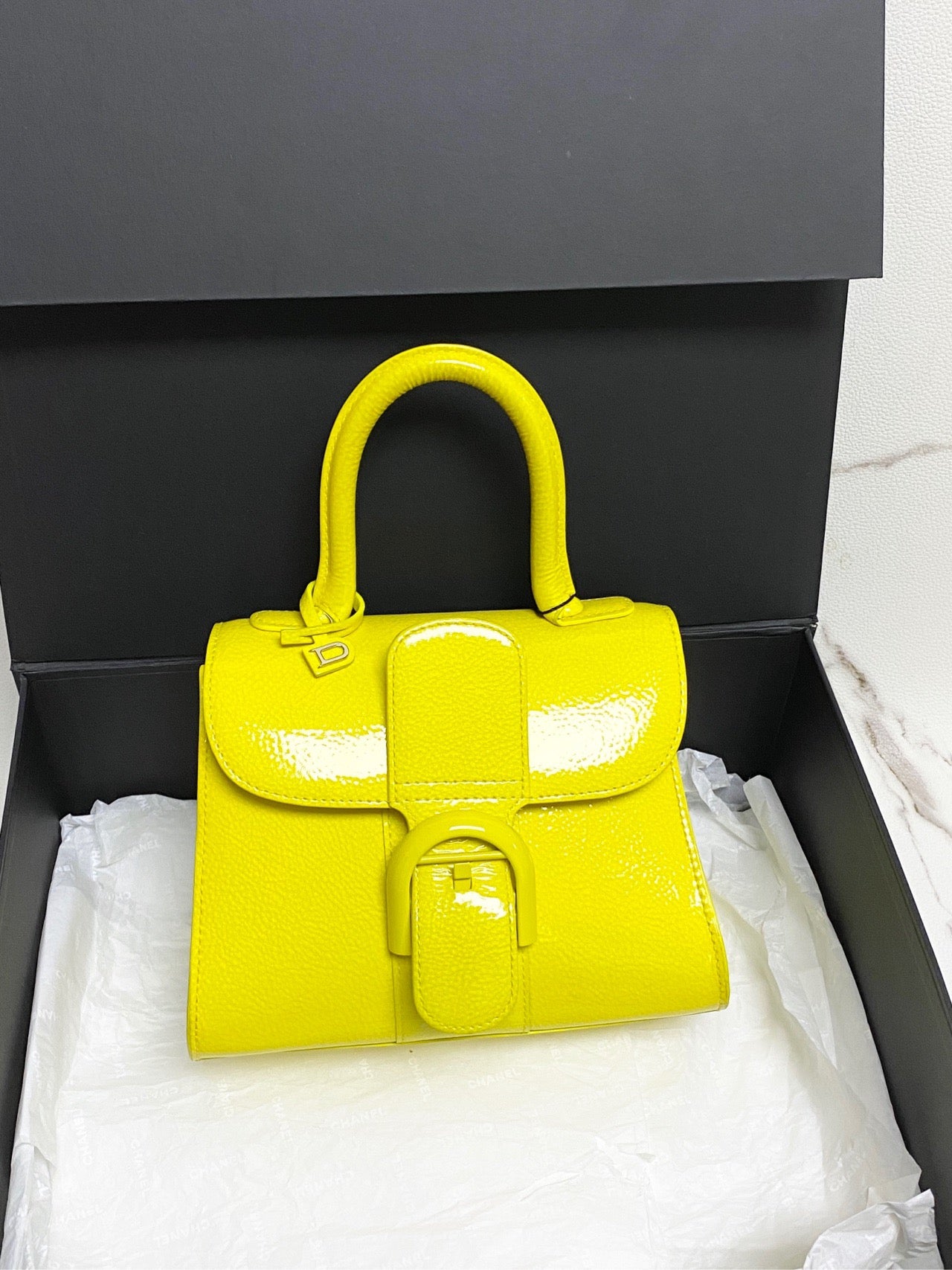 Delvaux - Brillant Mini - Patent leather - Yellow - (mini)