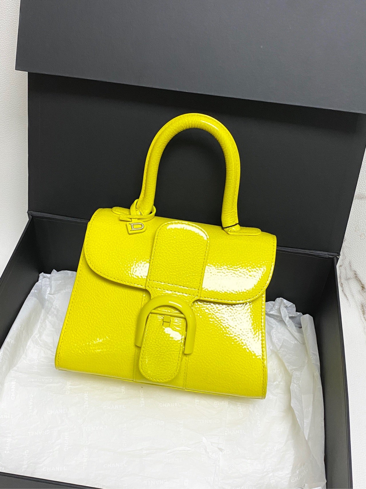 Delvaux - Brillant Mini - Patent leather - Yellow - (mini)